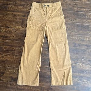maeve tan wide leg pants
